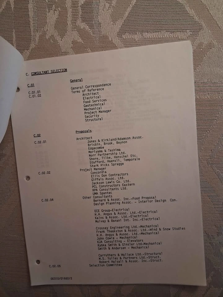 Vintage 1989 Central Library File Plan - Mississauga History Doc - photo 2