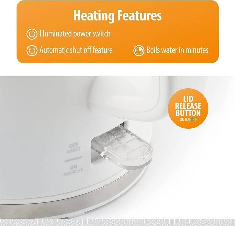Toastmaster 1.7 Liter Electric Kettle (White) - photo 3