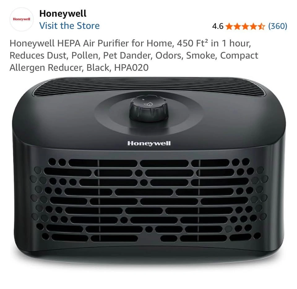 Honeywell HEPA Clean Air Purifier (Black) - photo 5