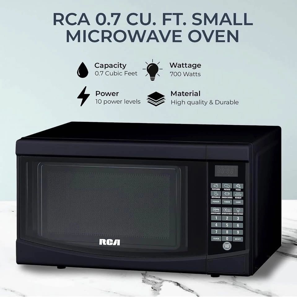 RCA 0.7 cu. ft. Countertop Microwave (Black) - photo 2