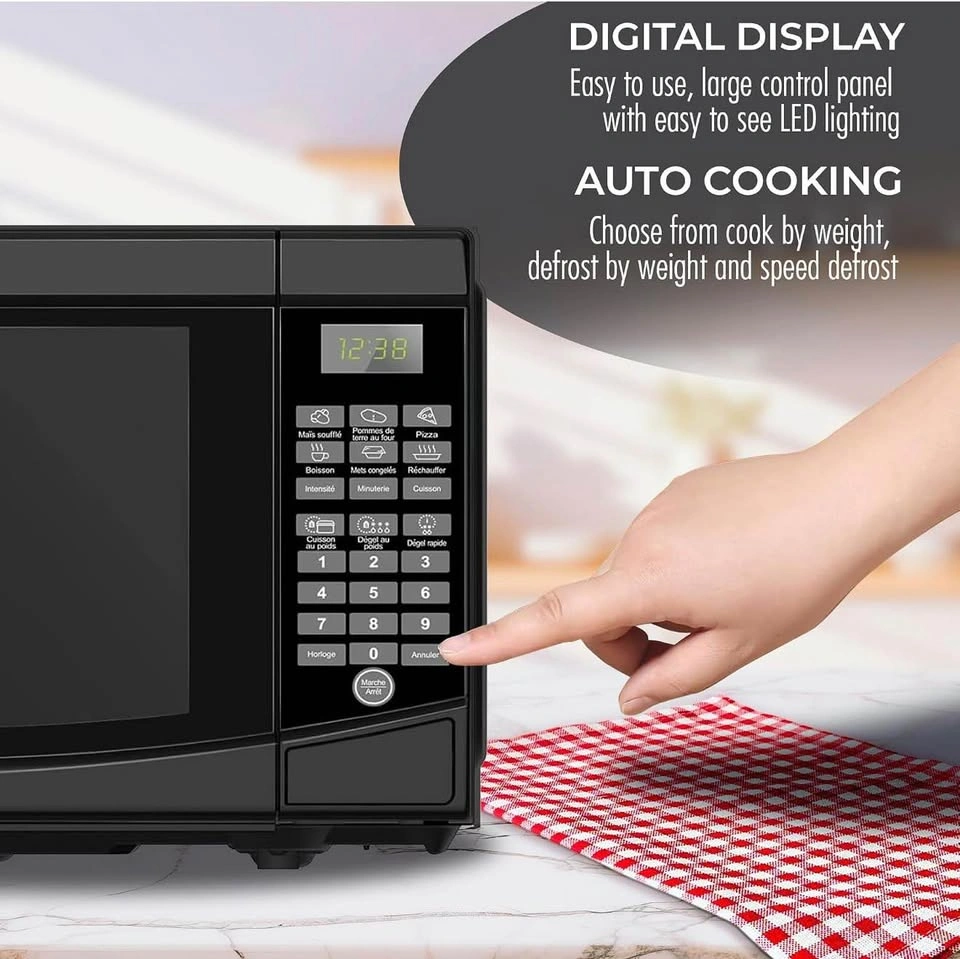 RCA 0.7 cu. ft. Countertop Microwave (Black) - photo 4