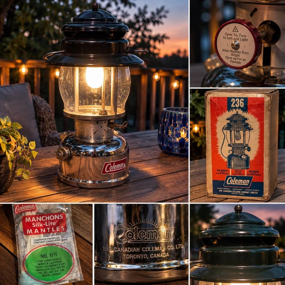 Vintage Canadian Coleman 236A Major Lantern - photo 4