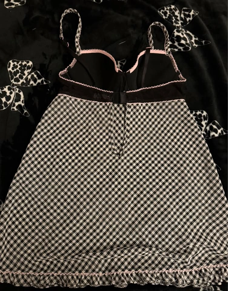 gingham baby doll dress - photo 3