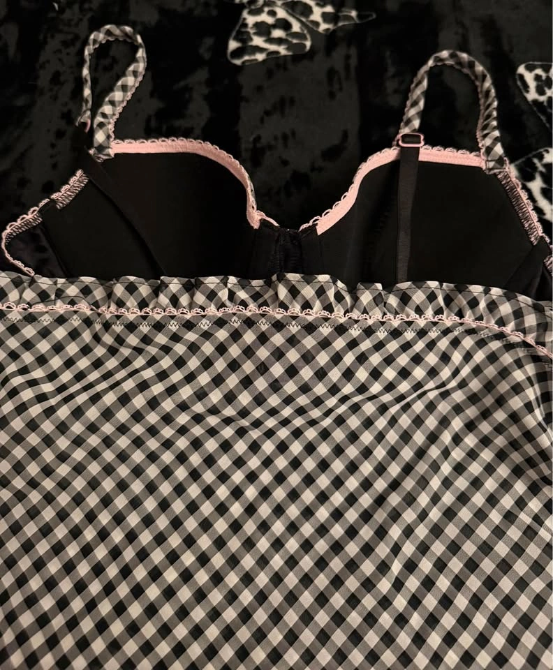gingham baby doll dress - photo 4