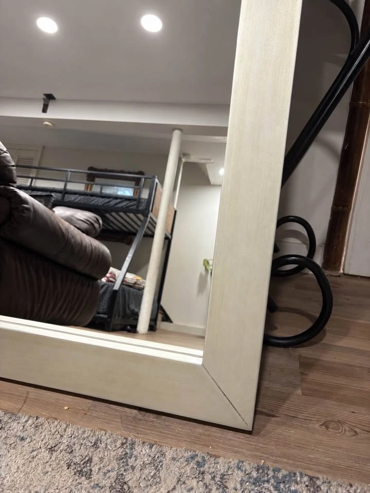 West Elm Champagne Silver Framed Wall Mirror - photo 4
