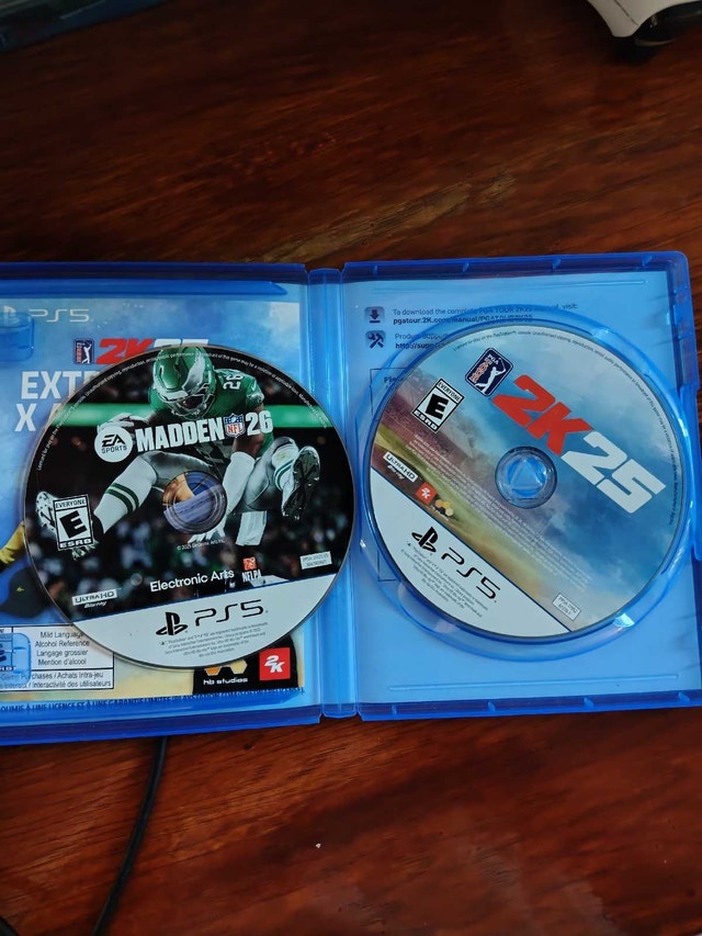 EA Sports Madden 26 and 2K25 PlayStation 5