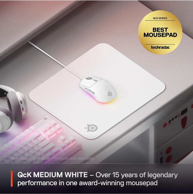 SteelSeries QcK Mouse Pad Medium White - photo 2