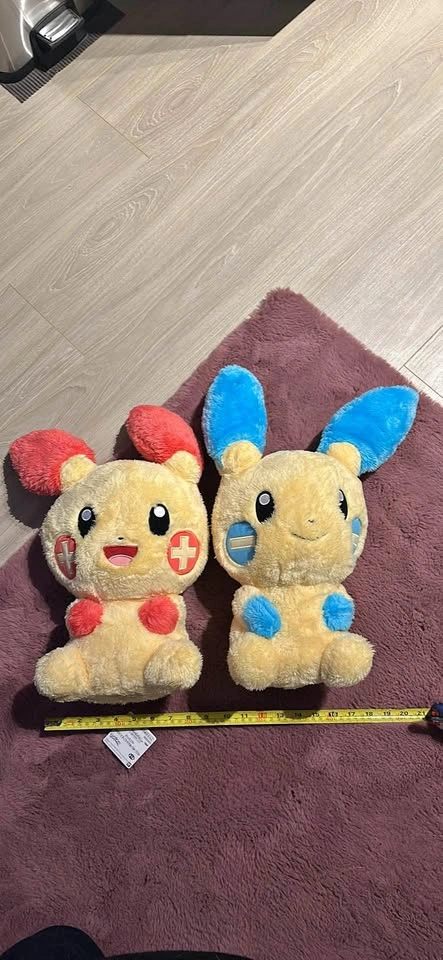 Pokémon Plusle and Minun Plush Set (Japan Claw Game Limited)