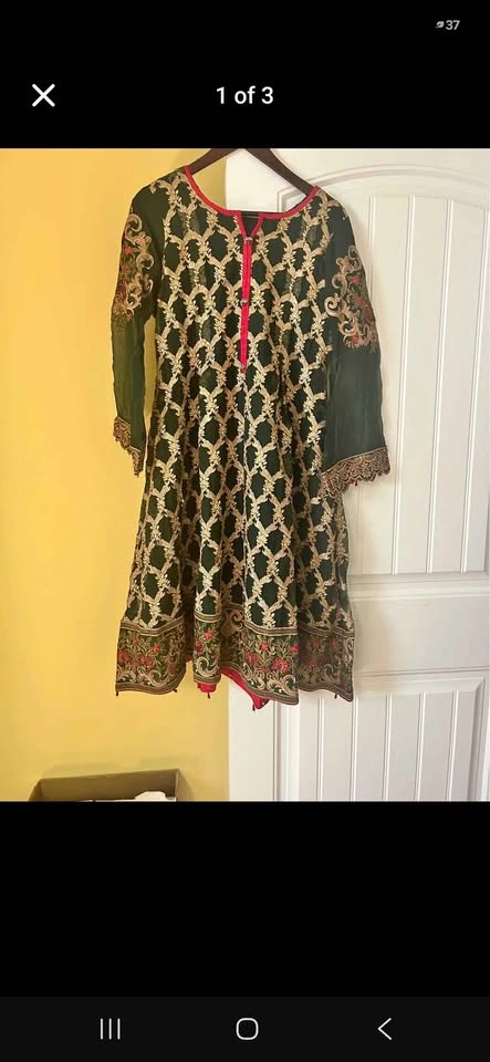 Jazmin Pakistani Green Suit - photo 2