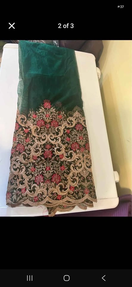 Jazmin Pakistani Green Suit - photo 3