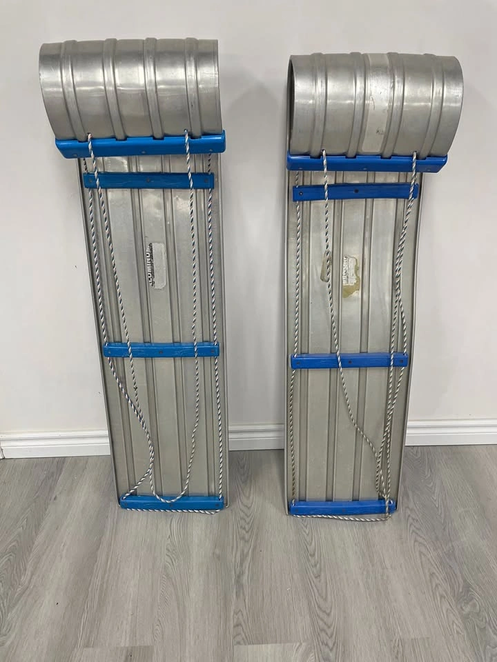 Vintage Aluminum Snow Toboggans