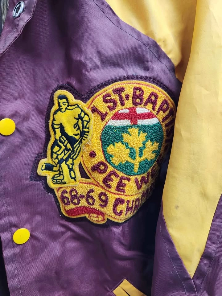 Vintage Minor Hockey Boys Jacket 1st Baptist Ontario Peewee - photo 2