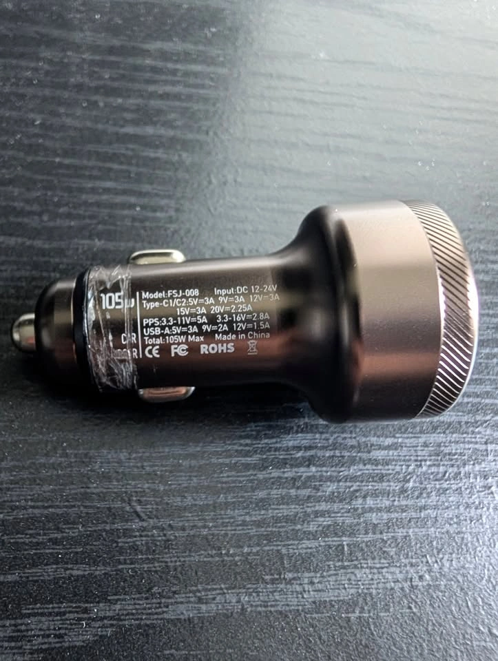 Essager 105W 3-Port USB Car Charger with LED Voltage Display - photo 5
