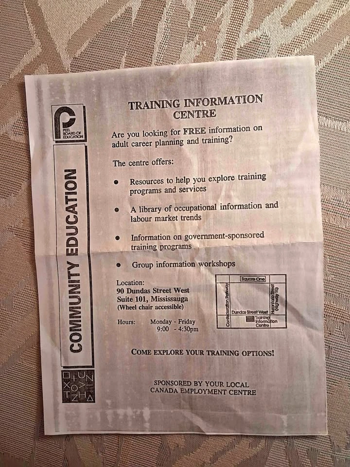 Vintage 1991 Peel Board of Education Community Flyer - Local His