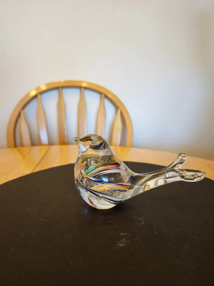 Speckles a Hand-Blown Glass Bird Figurine - photo 4