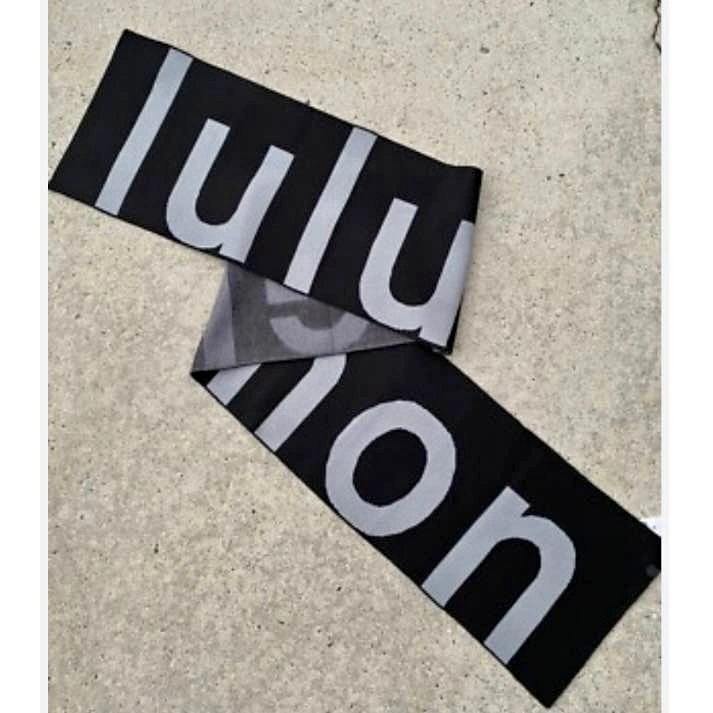 Lululemon Wool-Blend Knit Logo Scarf
