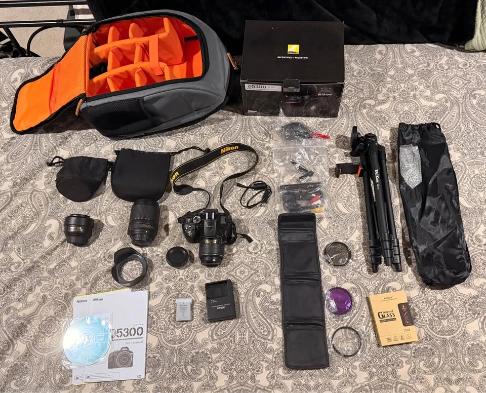 Nikon D5300 camera with 2 additional lens + accessories - photo 4