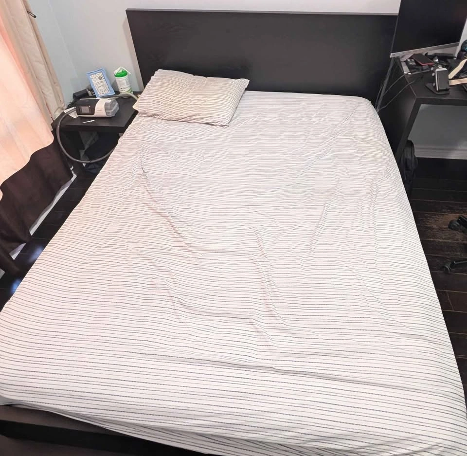 IKEA MALM Queen Bed Frame – High / Black-Brown (only Frame) - photo 2