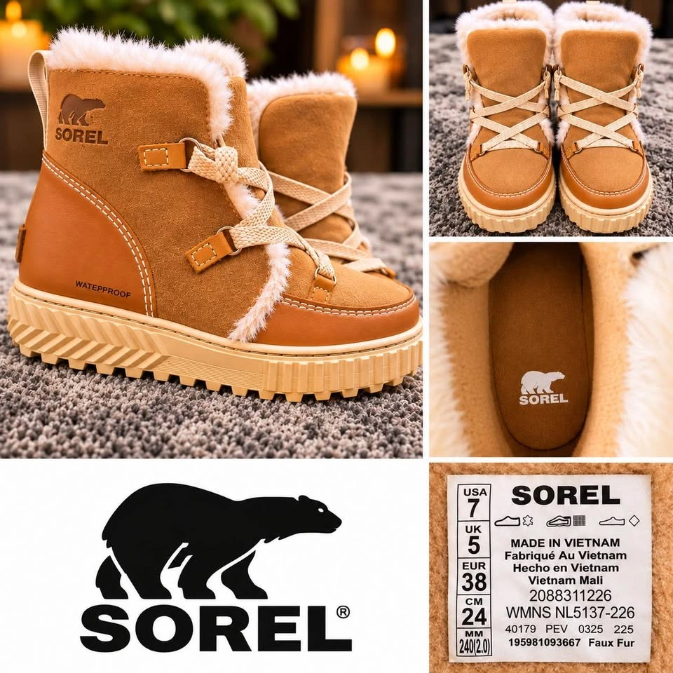 SOREL Women’s Waterproof Faux-Fur Winter Boots – Size 7 - photo 5