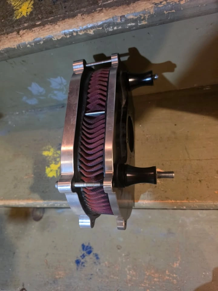 Complete Billet "Grid" High-Flow Air Cleaner Kit - Harley Twin C - photo 2