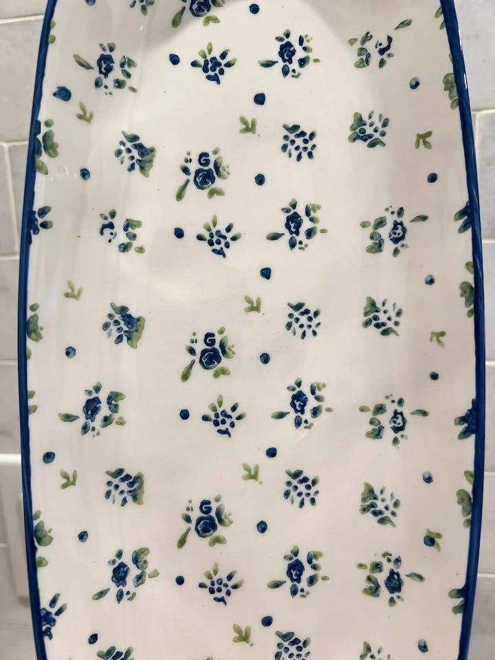 Papart Seramik Hand-Painted Oval Ceramic Serving Platter - photo 3