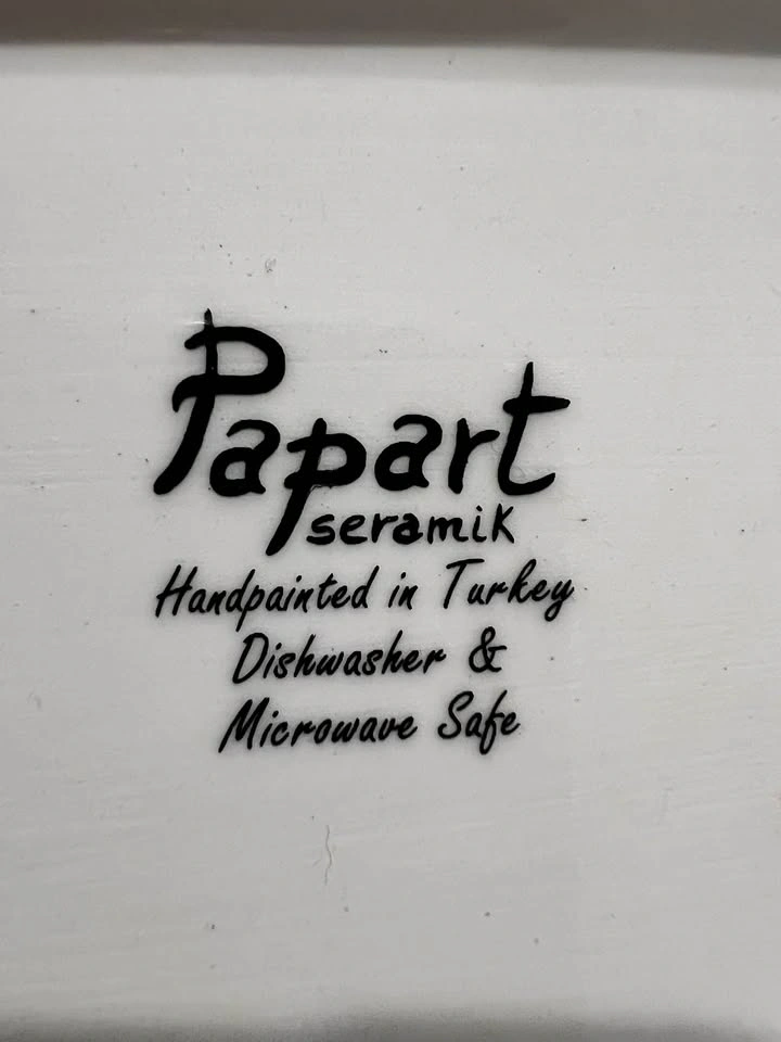 Papart Seramik Hand-Painted Oval Ceramic Serving Platter - photo 4
