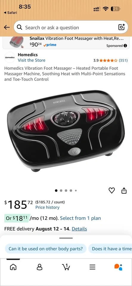 Homedics Vibration Foot Massager with Heat - photo 3