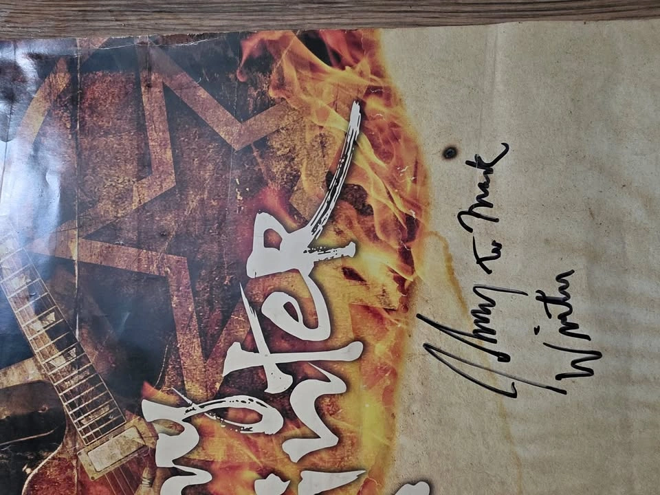Authentic Johnny Winter Signed Promotional Poster