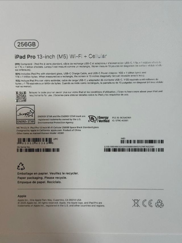 New M5 iPad Pro 13” Wi-Fi + Cellular 256GB - photo 4