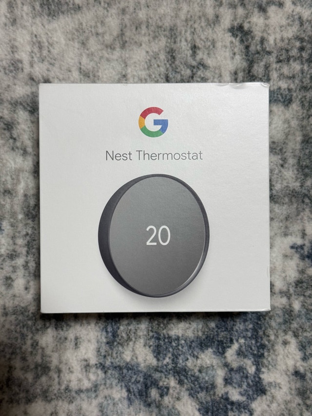 New Google Nest Wi-Fi Smart Thermostat - Charcoal