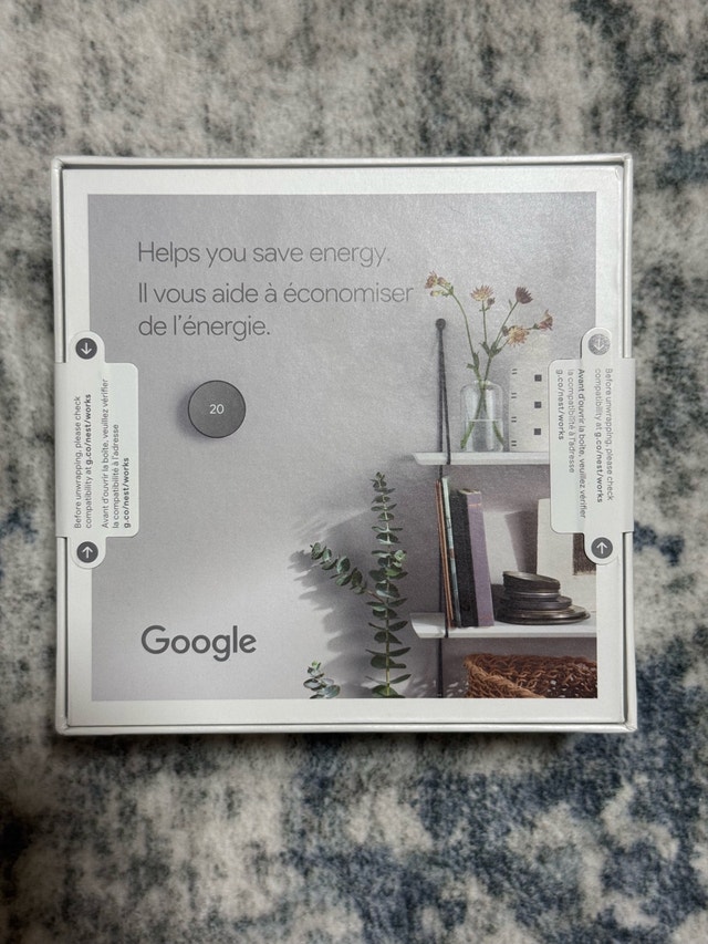 New Google Nest Wi-Fi Smart Thermostat - Charcoal - photo 2