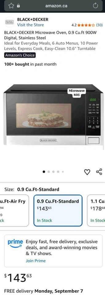 Moving Sale - Black and Decker Stainless Steel Microwave Oven - photo 4
