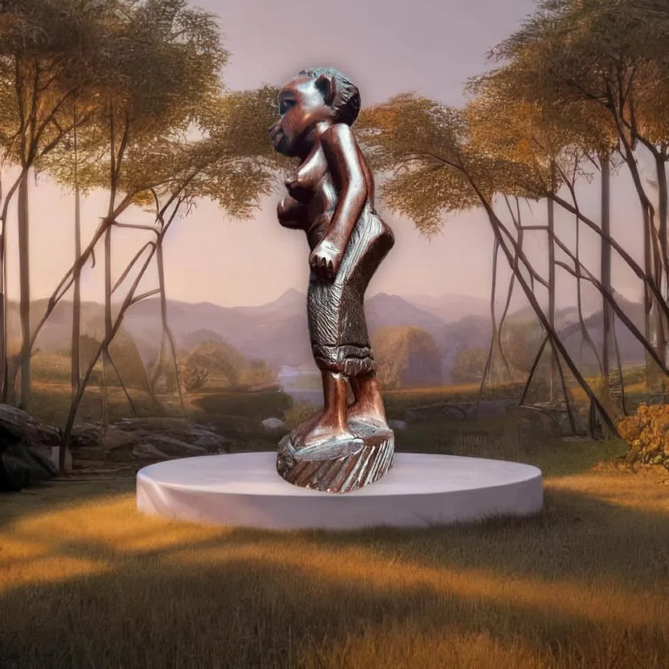 Hand-Carved Wooden Figures from Lesotho (Pair) #35 image indicator(7)