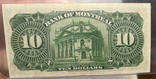 Bank of Montreal $10 Banknote 1935 - photo 2