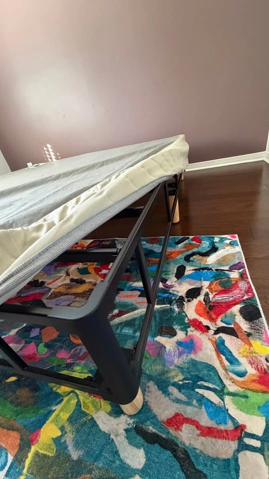 King Bed Frame – Scandinavian / Mid-Century Modern Style - photo 3