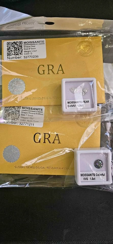 Sale Loose Moissanite Stone Pear Cut & Topaz