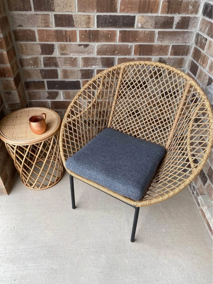 Rattan Chair and Table