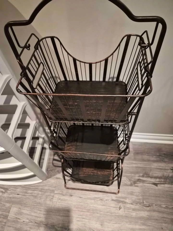 3 shelves brown metal organizer firm price - photo 2