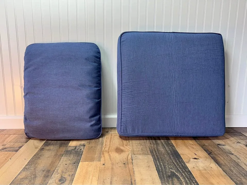 Denim blue seat cushion thumbnail