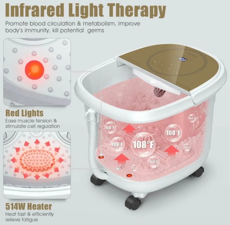 Foot spa bath massager with 3- angle shower image indicator(4)