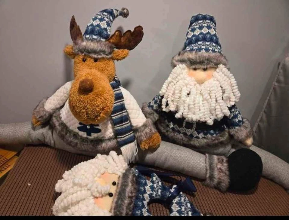 Set of 3 Christmas Home Decor: Santa and Rudolph - photo 2