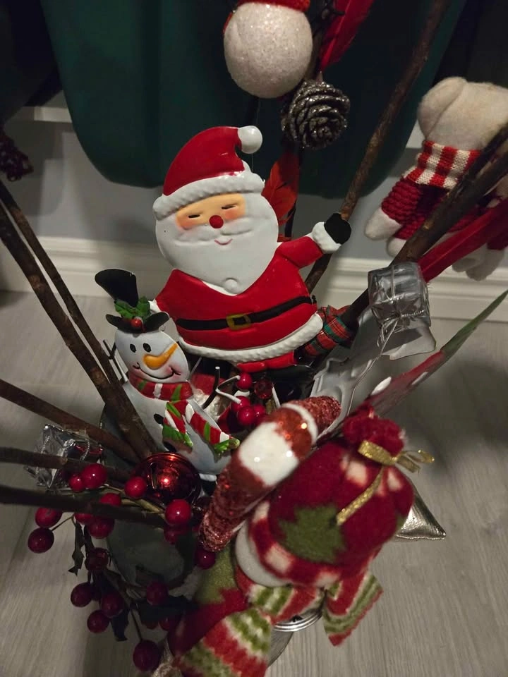 $20 Galvanized jug with Christmas decor sticks - photo 2