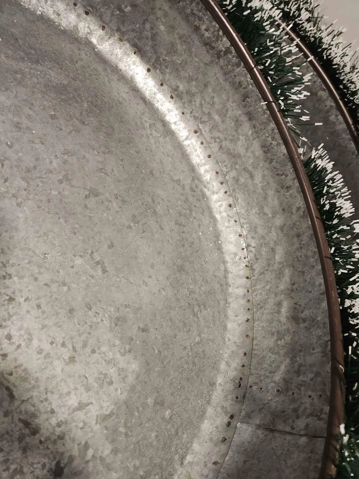 Set of 3 Heavy Round Decorative Trays for Christmas Village - photo 5