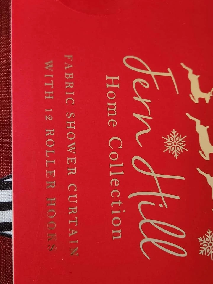 $20 Brand new Christmas trees design red shower curtain - photo 2