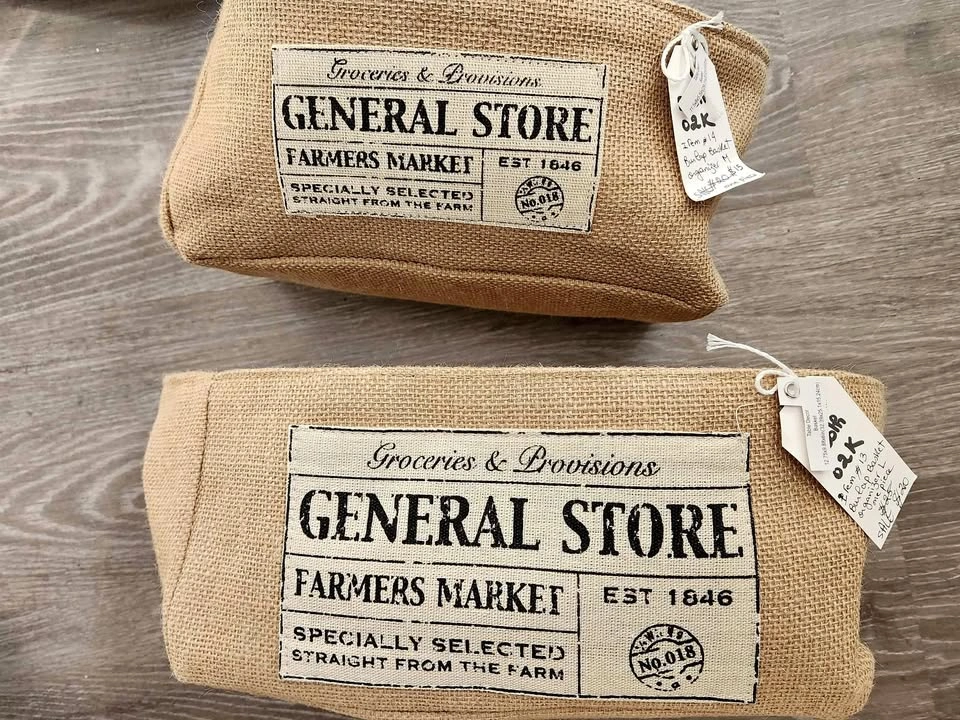 $20 for 2 burlap organizers new