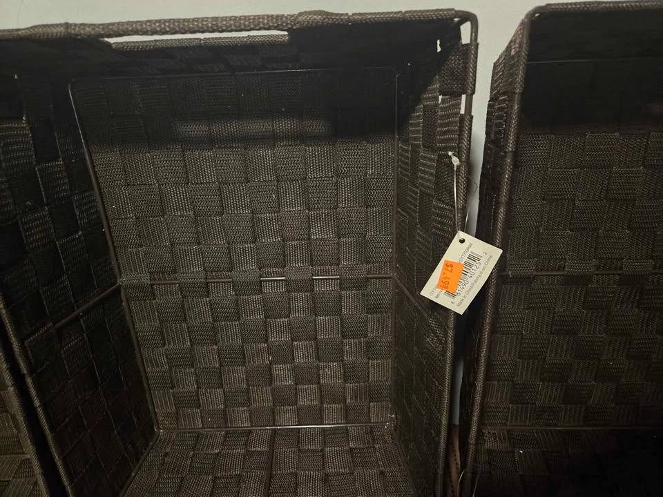$20 New lot of 4 brown weaved baskets/organizers - photo 3