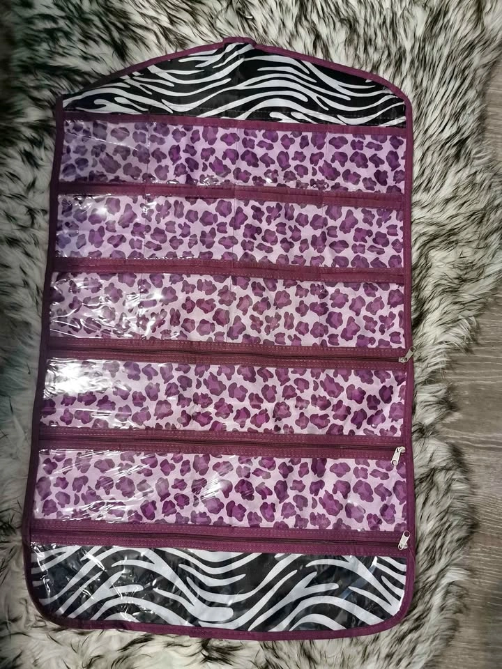 Zebra Print Purple Jewellery/Makeup Organizer