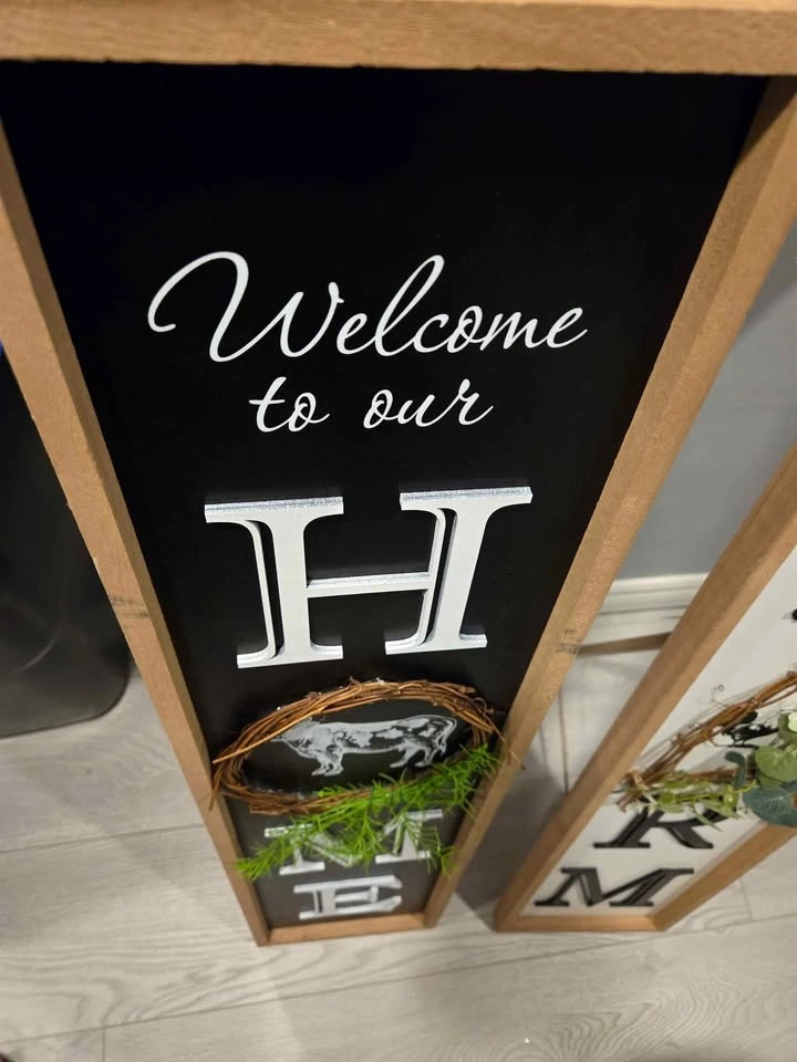 2 wooden stand floor signs Farmhouse decor - photo 2