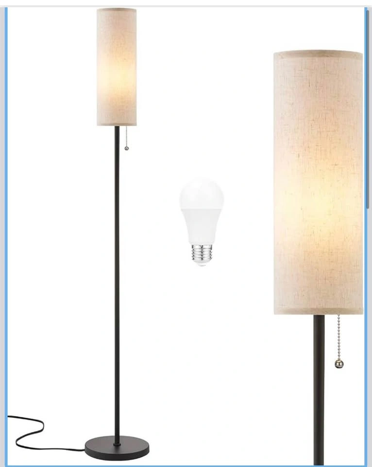 New Modern 64" LED Floor Lamp with Linen Shade