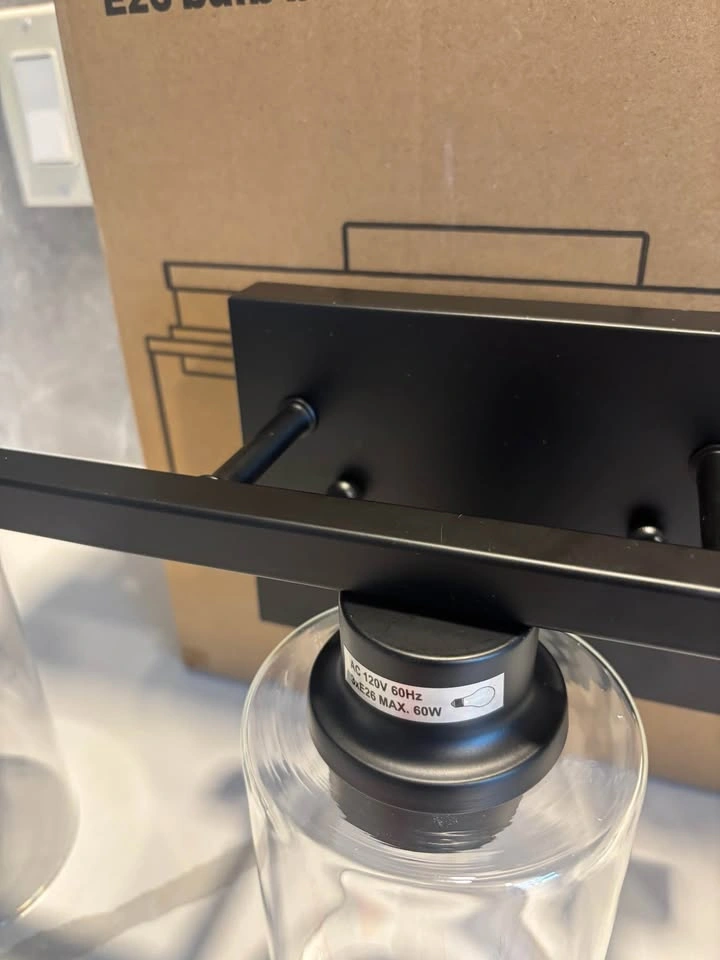 New DORESshop 3-Light Vanity Light Fixture black metal - photo 4